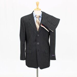 Phat Farm 40R 33x30 Gray Striped 3-Button Suit R391